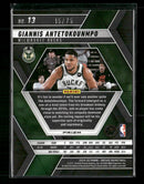 2024-25 Panini Mosaic Blue Fluorescent Mosaic Giannis Antetokounmpo #/75 #13