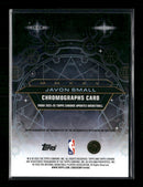 2025-26 Topps Chrome Chromographs Card Purple Auto #/75 Javon Small #CH-JSM