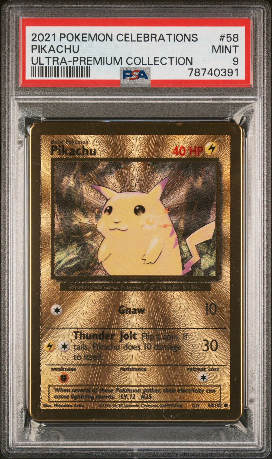 2021 Pokemon Celebrations Ultra-Premium Collection Pikachu 9 PSA #58