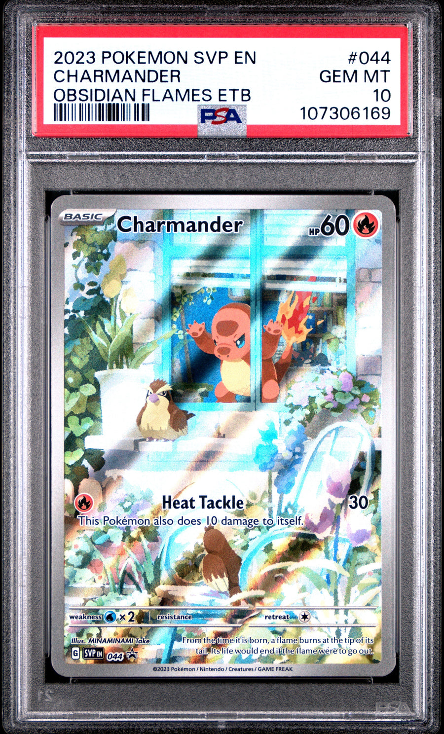 2023 Pokemon Black Star Promo Obsidian Flames Etb Charmander 10 PSA #044