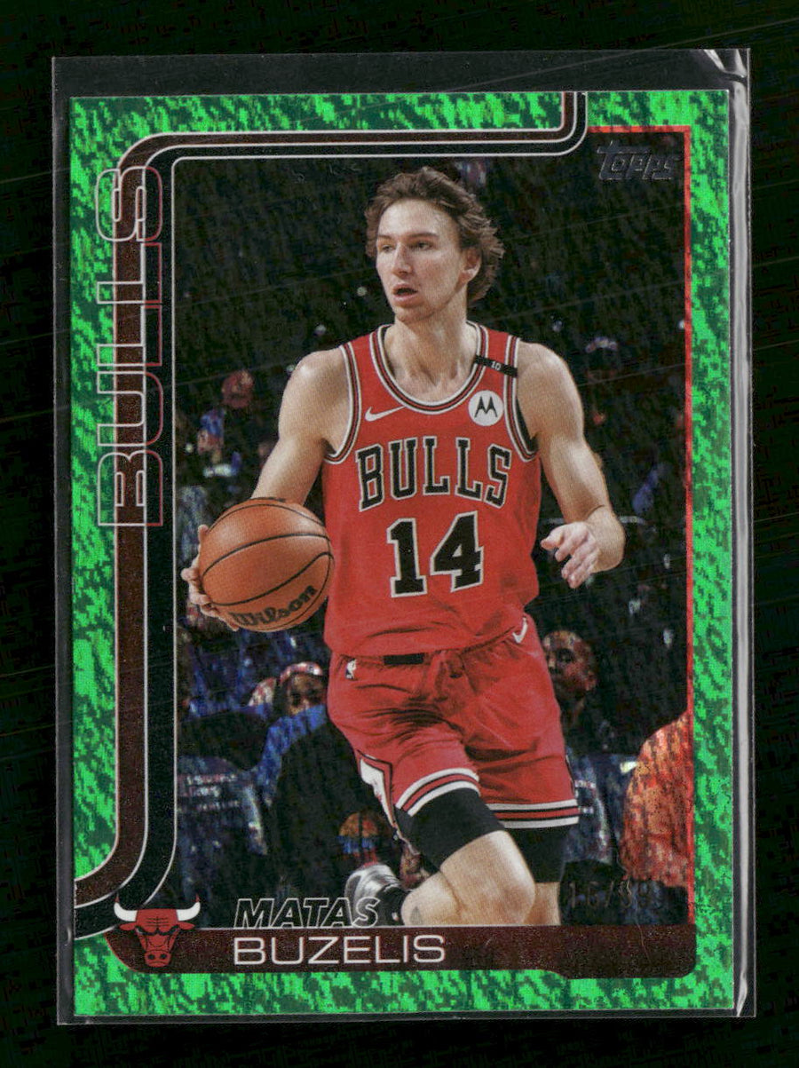 2025-26 Topps Green Holo Foil Matas Buzelis #/99 #37