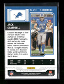 2023 Panini Contenders Kickoff Green Laser Ticket Jack Campbell RC AU #241
