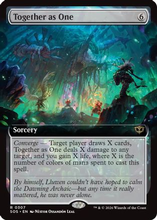 Together as One (Extended Art) (SOS-307) - Secrets of Strixhaven Foil