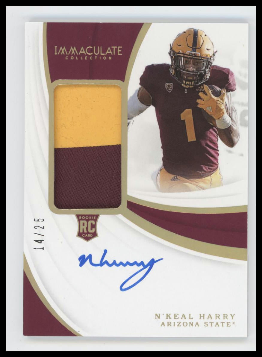 2019 Panini Flawless Collegiate Rookie Gems Signatures N'Keal Harry #/25 AU #108