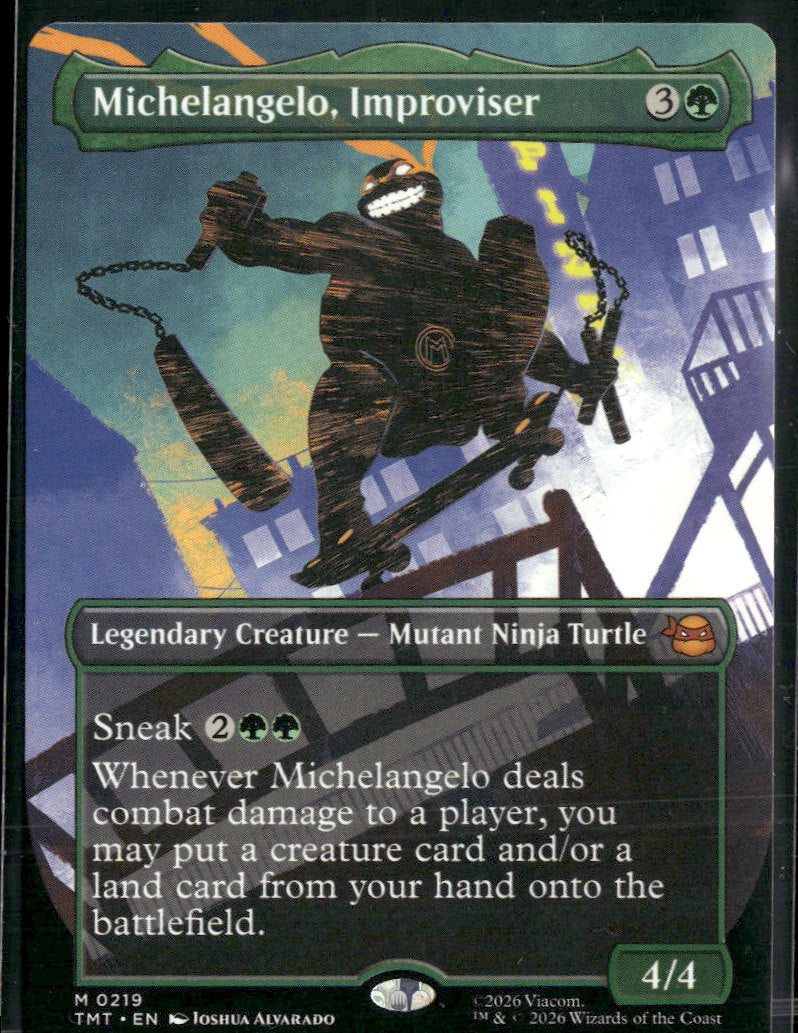 Teenage Mutant Ninja Turtles Michelangelo, Improviser (Borderless) #219
