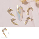 DIY Heart Alloy Rhinestone Nail Decorations