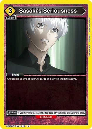 Sasaki's Seriousness (UE18BT/TKG-1-028) - UE18BT Tokyo Ghoul