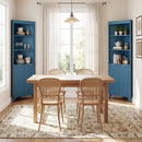 68 Inch Tall Bathroom Floor Storage Cabinet with Fluted Doors