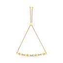 14K Yellow Gold Plated .925 Sterling Silver Channel Set Diamond Accent Twist 4â€-10â€ Adjustable Bolo Bracelet (I-J Color, I3 Clarity)