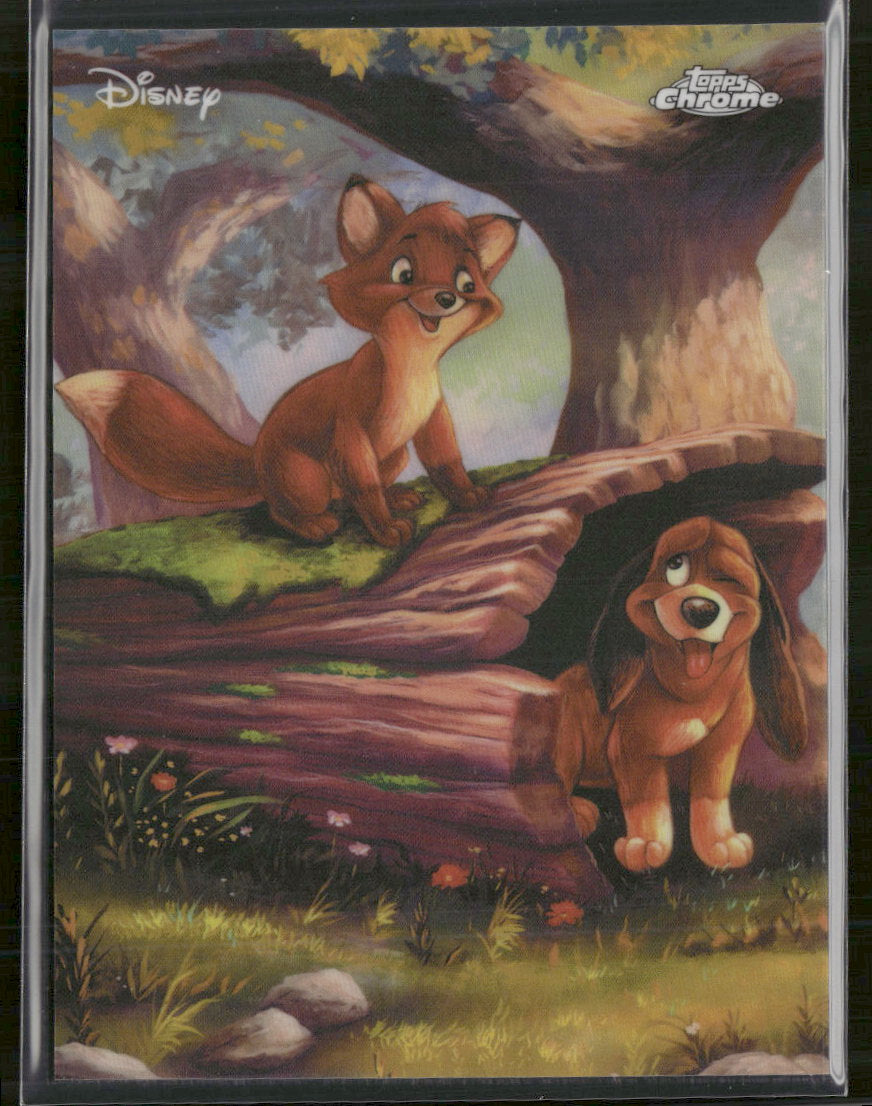 2026 Topps Chrome Disney Art of Disney Fox and the Hound - 45 Years #AD-5