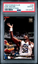 1993 Stadium Club Frequent Flyers Karl Malone 10 PSA #186