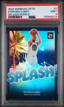 2024 Panini Donruss Optic Splash! Splash!-Purple Stephen Curry 9 PSA #2
