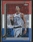 2025-26 Topps Chrome Update Red White and Blue Refractor Victor Wembanyama #22