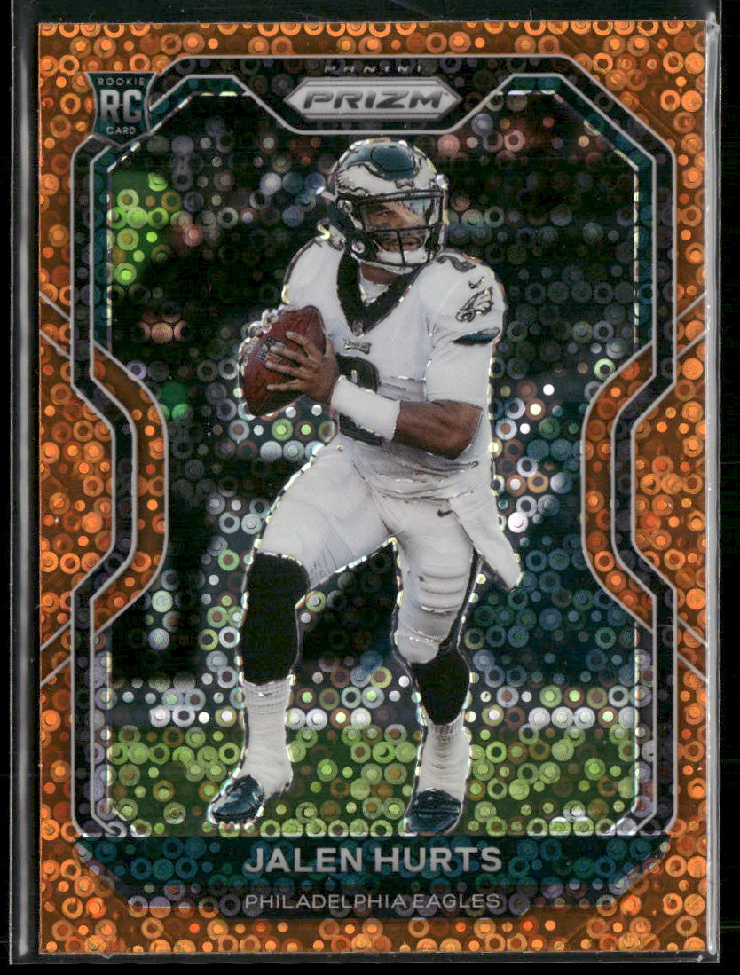 2020 Panini Prizm Orange Prizm Disco Jalen Hurts RC #343