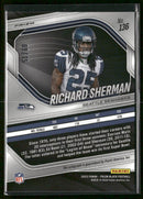 2025 Panini Prizm Black Auto Prizms Blue Shimmer Richard Sherman #/15 AU #136