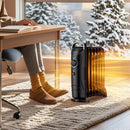 700W Electric Oil Filled Radiator Heater with Adjustable Thermostat