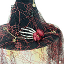 Halloween Witch Hat Vintage Lace Veil Cap