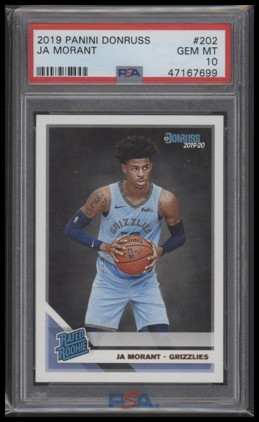 2019 Panini Donruss Ja Morant 10 PSA #202