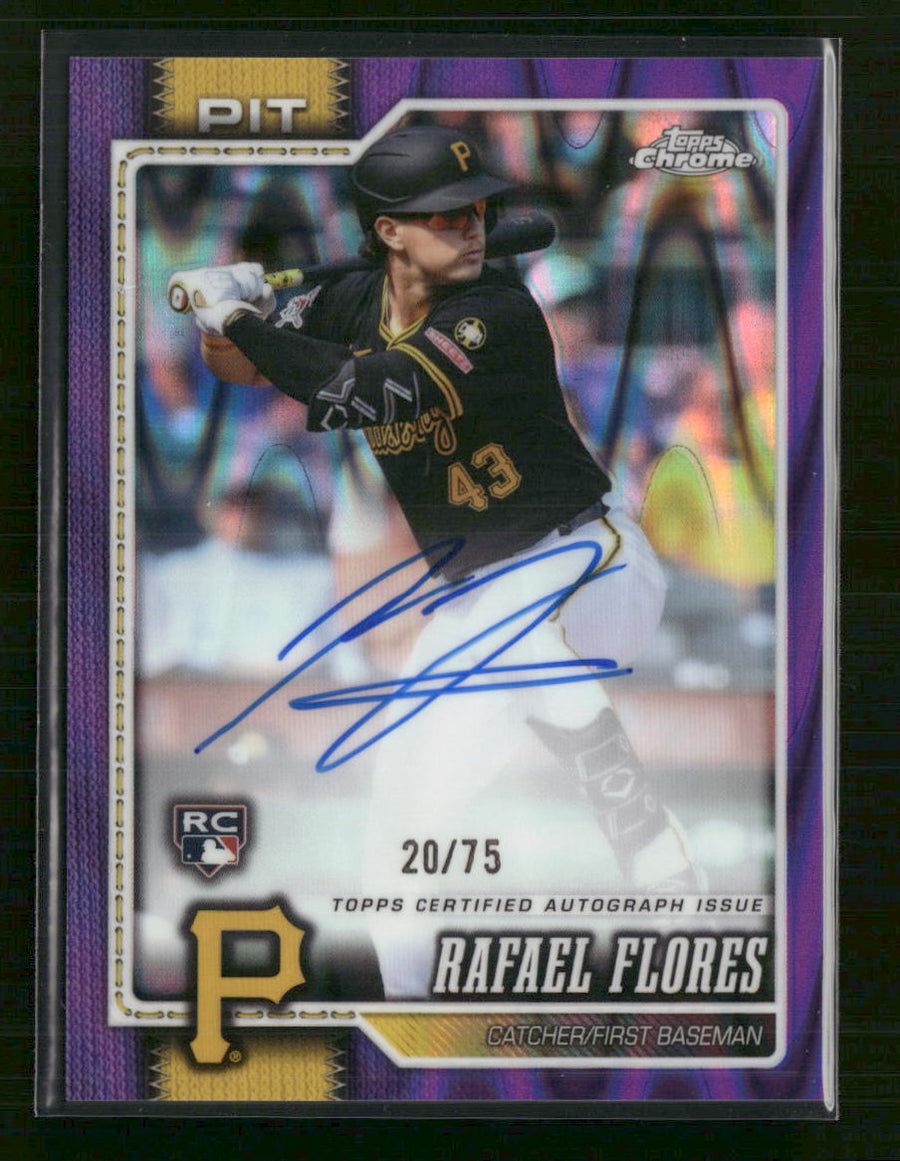 2026 Topps Chrome Rookie AU Purple Raywave Refractors Rafael Flores /75 #RA-RF
