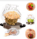 Stainless Steel Foldable Fry Basket Kitchen Tool