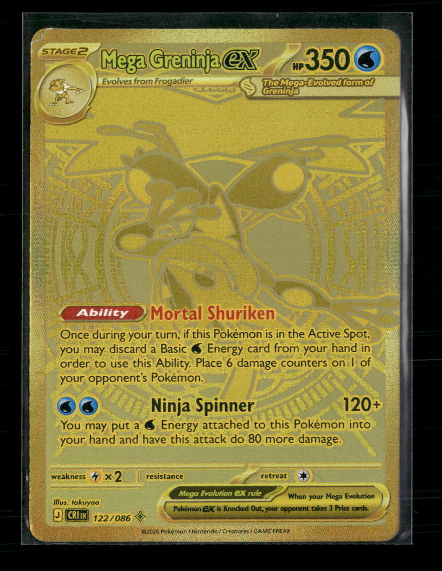 ME04: Chaos Rising Mega Greninja ex #122/086 Damaged