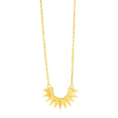 14k Yellow Gold Polished Sunburst Necklace