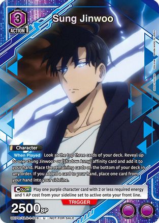 Sung Jinwoo (018) (UEPR/SLG-1-018) - Union Arena Promotion Cards Foil
