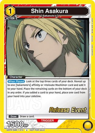 Shin Asakura (014) (Release Event) (UE19BT/SMD-1-014) - UE19BT SAKAMOTO DAYS Release Event Cards