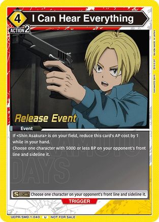 I Can Hear Everything (Release Event) (UE19BT/SMD-1-040) - UE19BT SAKAMOTO DAYS Release Event Cards