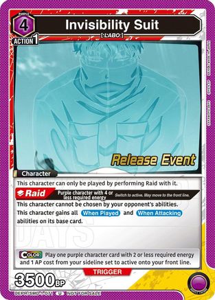 Invisibility Suit (Release Event) (UE19BT/SMD-1-071) - UE19BT SAKAMOTO DAYS Release Event Cards