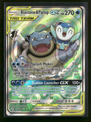 SM - Cosmic Eclipse Blastoise & Piplup GX (Alternate Full Art) #215/236