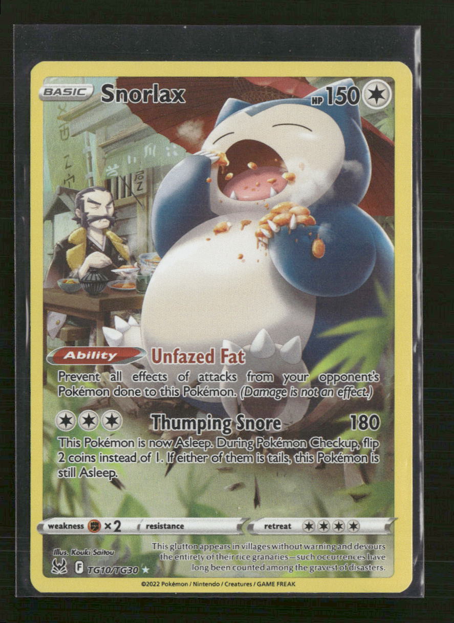SWSH11: Lost Origin Trainer Gallery Snorlax #TG10/TG30