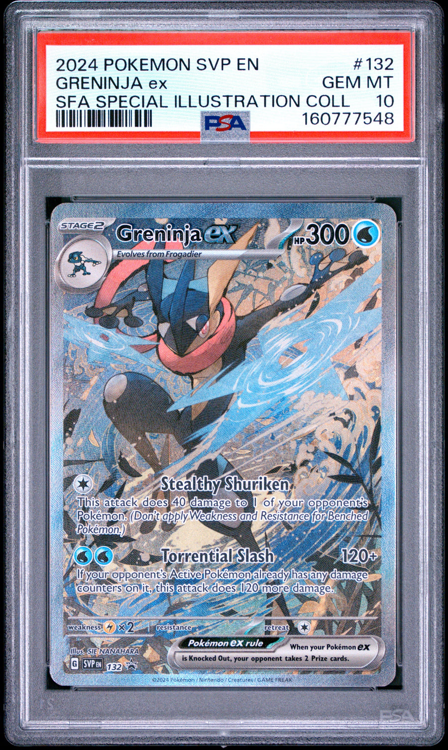 2024 Pokemon Svp En-Sv BSP Sfa Special Illustration Coll Greninja Ex 10 PSA #132