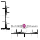 0.65 Carat Genuine Ruby .925 Sterling Silver Bracelet