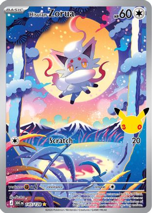 Hisuian Zorua 145/null - ME 30th Celebration Holofoil