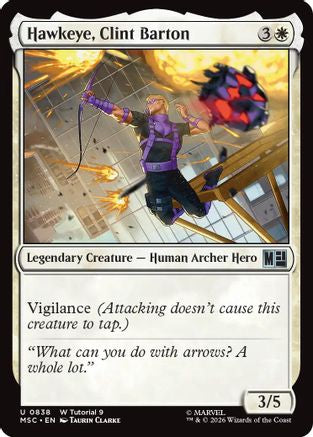 Hawkeye, Clint Barton (0838) (MSC-838) - Commander: Marvel Super Heroes