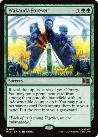 Wakanda Forever! (Surge Foil) (MSC-071) - Commander: Marvel Super Heroes Foil