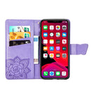 Flower Butterfly Embossed Leather Case