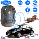 2 Pack Under Hood Ultrasonic Rodent Repeller Rodent Control Deterrent Chaser Blocker for Vehicle Indoor with Strobe Light 3 Power Supplies