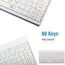 80 Keys Wired Keyboard Mini USB Connector Keyboard Portable Durable Keyboard w/ Carry Bag Tablet Stand for Android Window Tablet