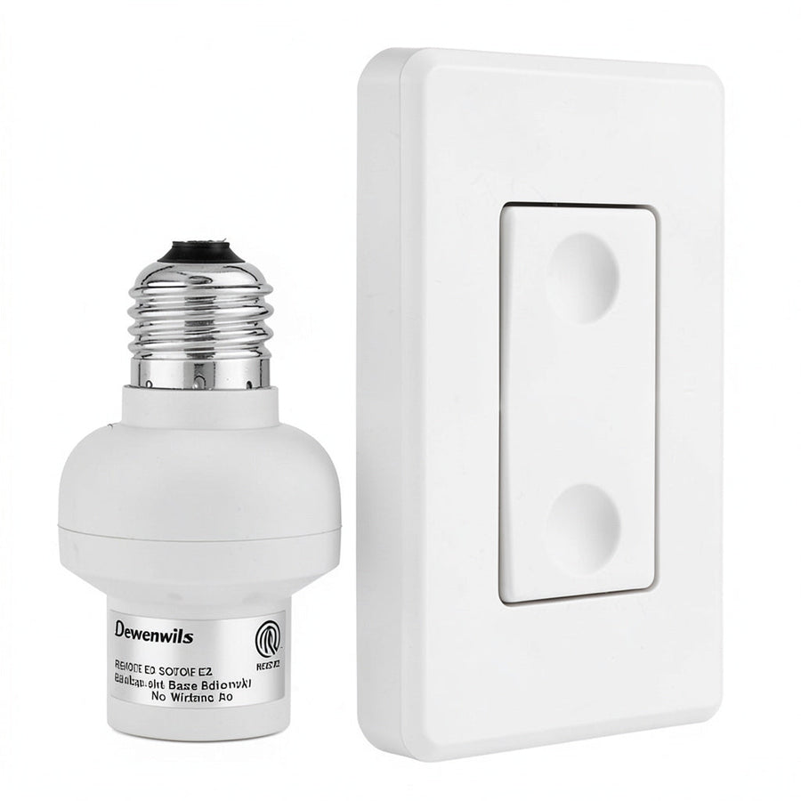Dewenwils Remote Control Light Lamp Socket E26 E27 Bulb Base Adapter, No Wiring