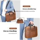 Men's Leather Crossbody Laptop Bag