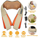 Neck Shoulder Massager Electric Back Massage Cape with Heat Deep Tissue 3D Kneading Massage Neck Waist Shiatsu Massager Pillow for Muscles Pain Relief