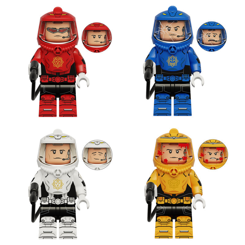 Resident Evil Hazmat Guys Horror Minifigure Set – 4-Piece