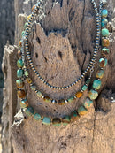 Sage Canyon Stone Beaded Chain Necklace
