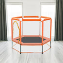 55'' Toddlers Trampoline with Safety Enclosure Net and Balls, Indoor Outdoor Mini Trampoline for Kids