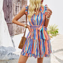 European and American spring and summer Shein women's elegant printed dress
