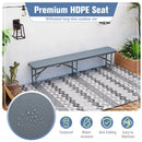 6 Feet Plastic Folding Bench Portable Seat with Handle and Lock