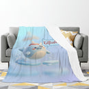 Personalized Kawaii Seal Blanket | Custom Name | Cute Seal Throw