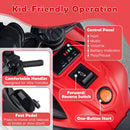 6V Kids Motorcycle with Headlights Music and Detachable Training Wheels
